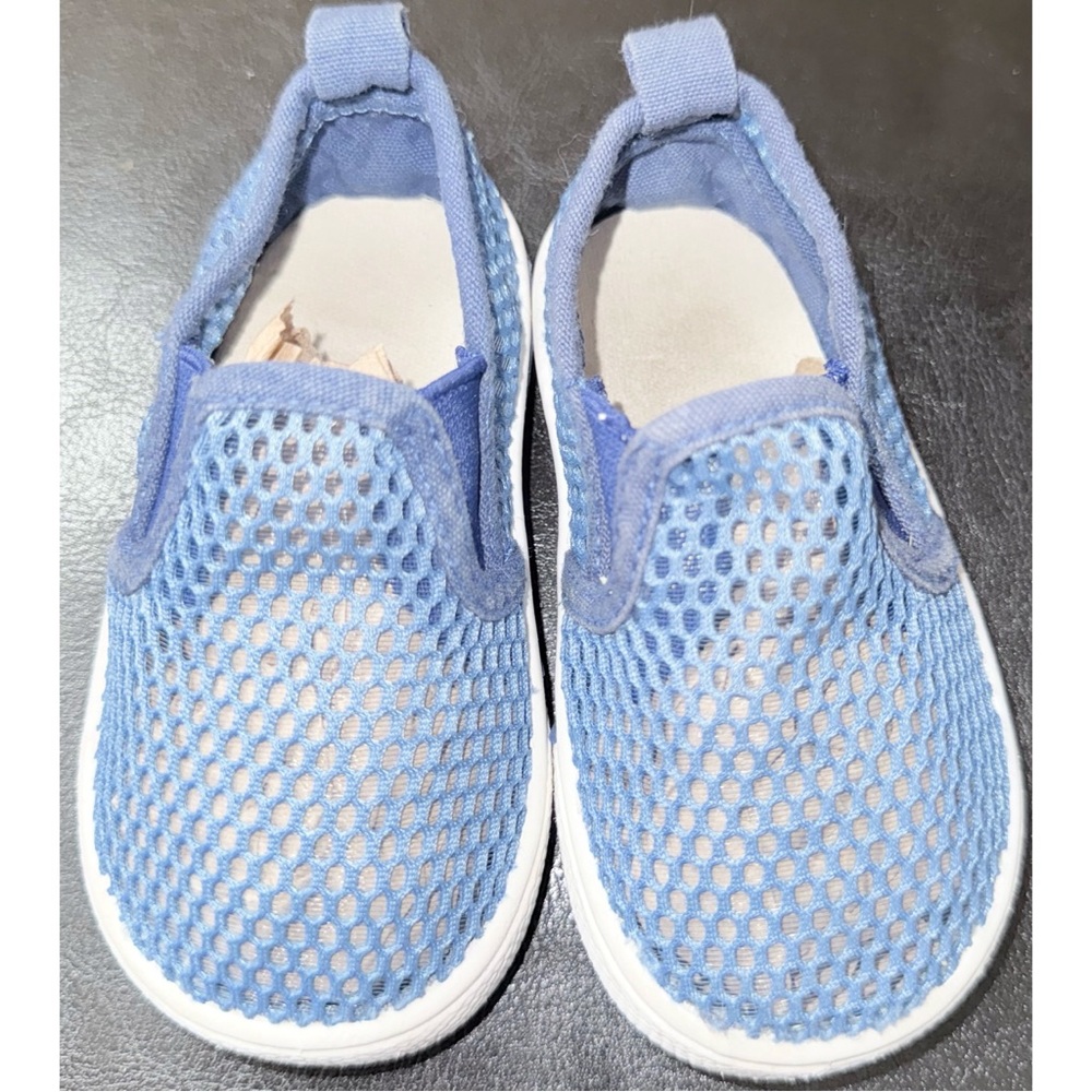 Kids Blue Mesh Slip-On Sandals
